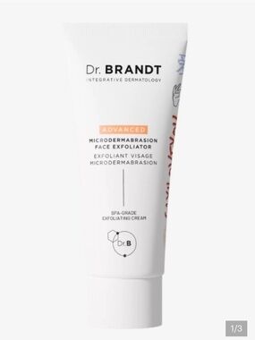 Dr. Brandt Facial Exfoliator Tube - White with Peach Accent